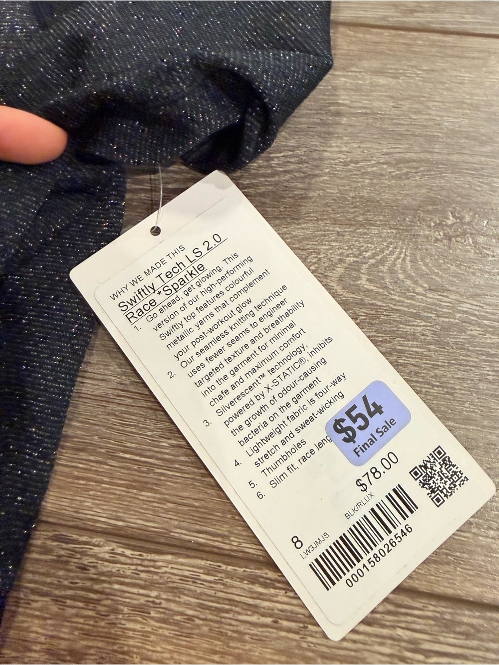 Lululemon Swiftly Tech Swiftly Tech Long-Sleeve Shirt 2.0 Waist
Length Sparkle - Picture 7 of 8